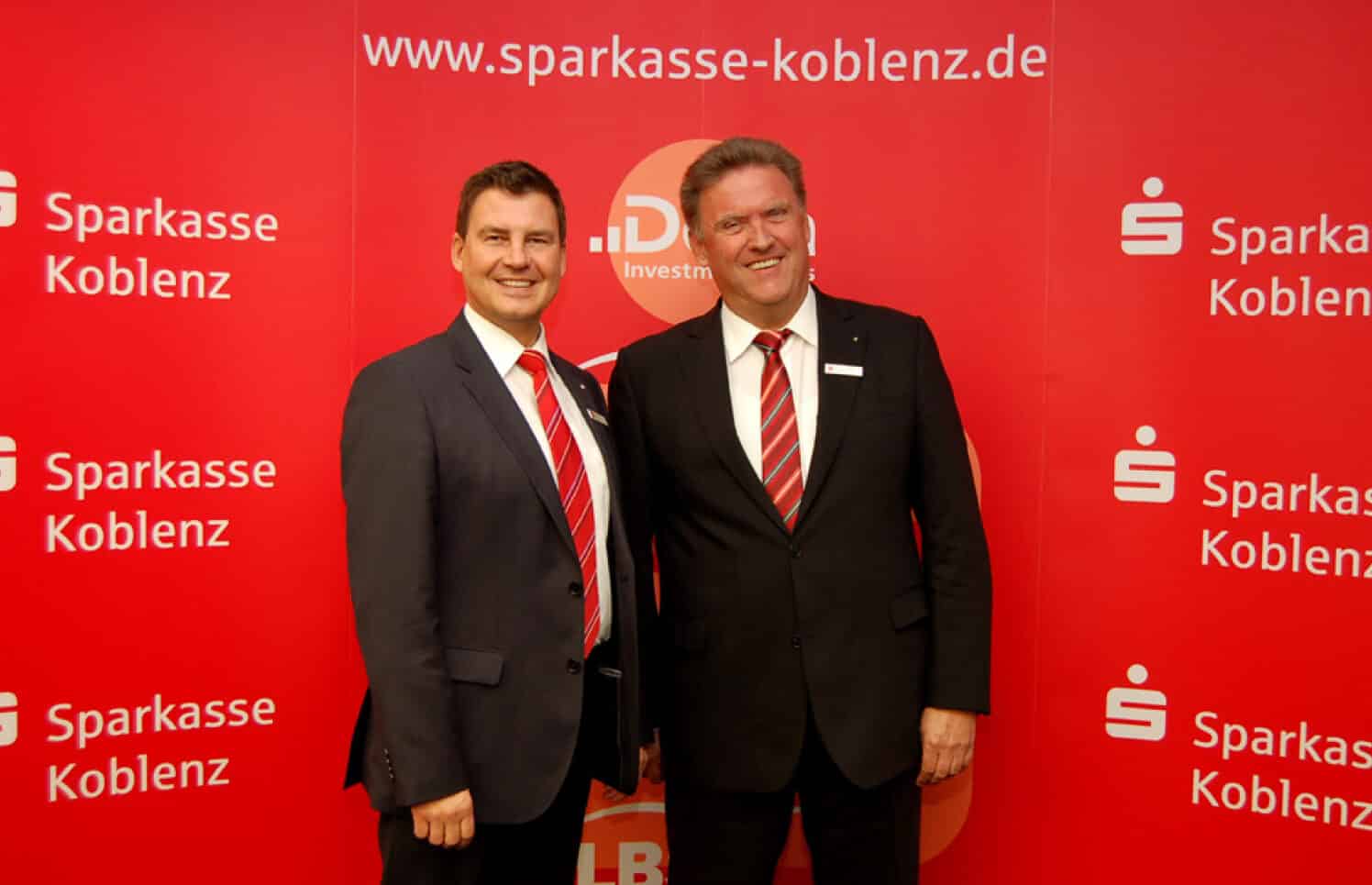 Vorstand der Sparkasse Koblenz: v.l. Matthias Nester und Ernst Josef Lehrer.