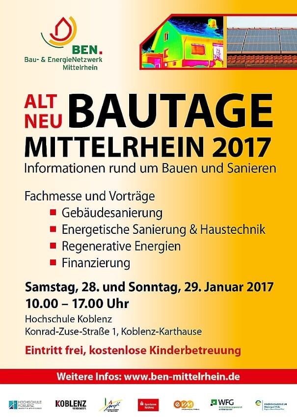 Plakat Alt + Neubautage Mittelrhein 2017