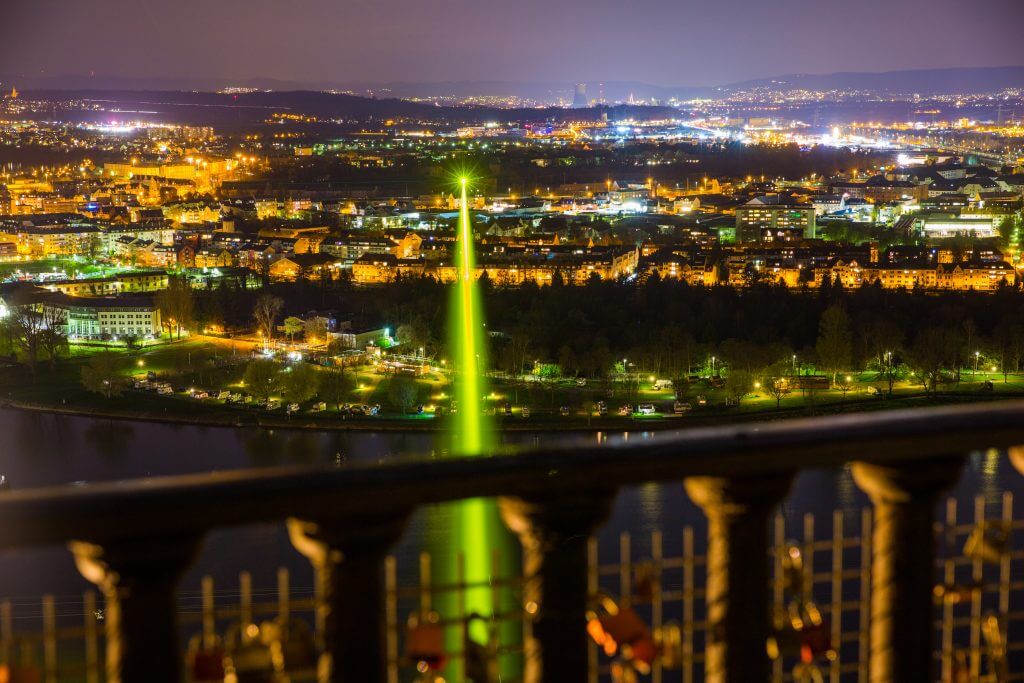Laser über der Festungsstadt Koblenz, Foto: Henry Tornow