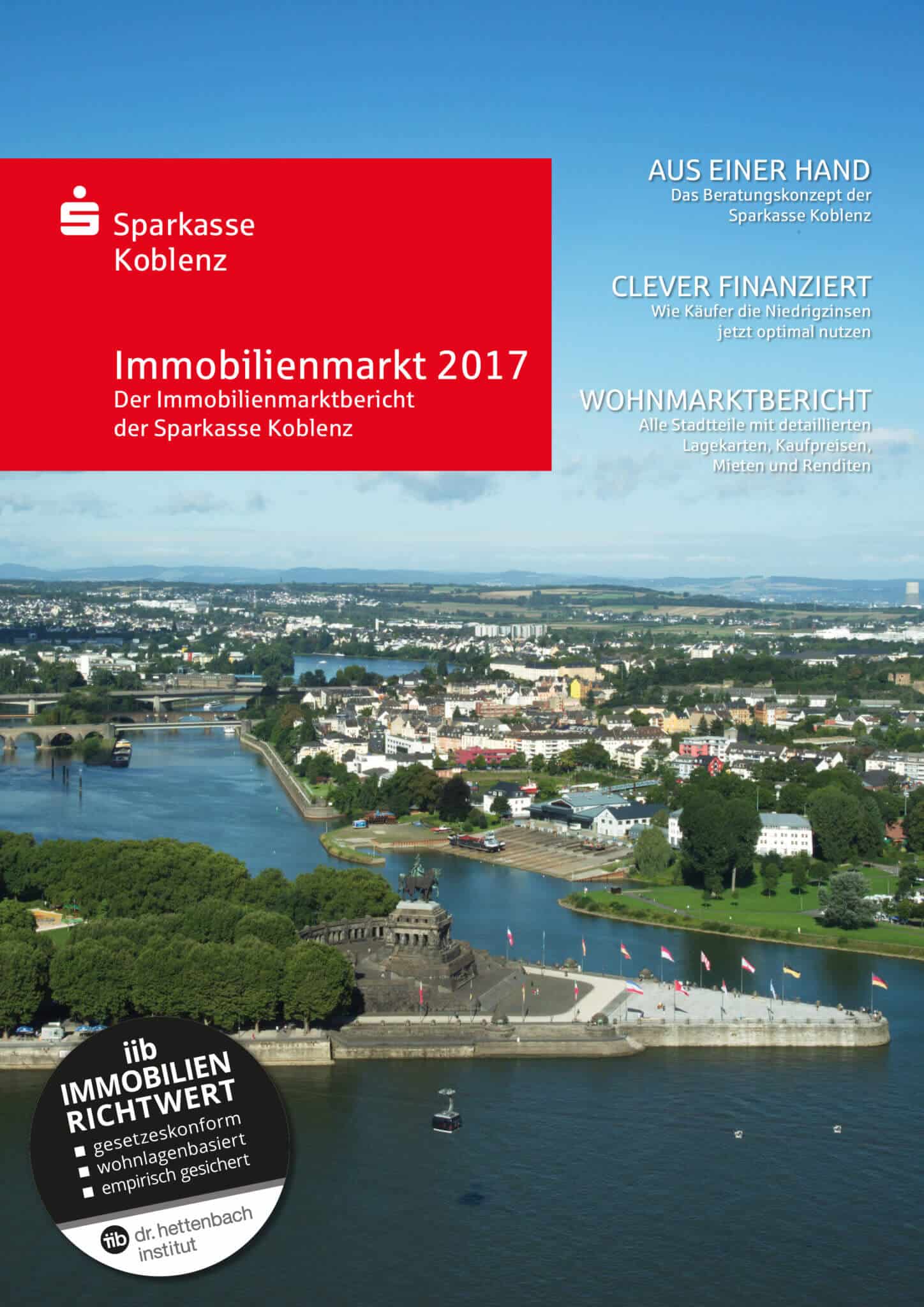 Titelbild: Wohnmarktbericht 2017 der Sparkasse Koblenz