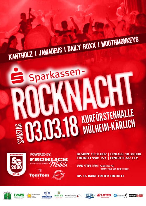 Plakat Sparkassen-Rocknacht 2018