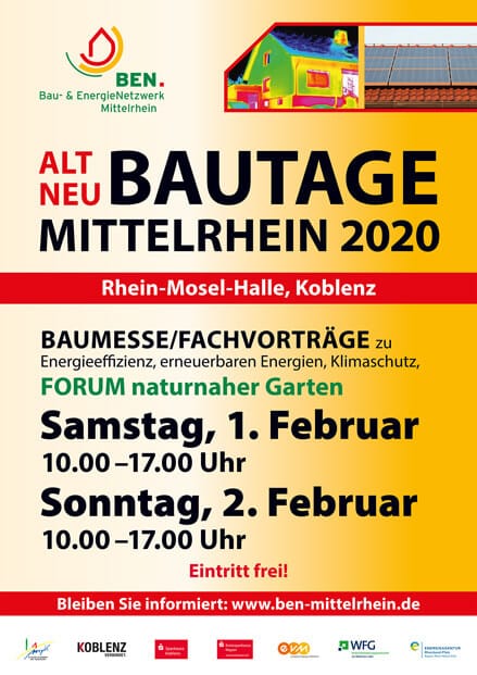 Plakat Alt- und Neubautage Mittelrhein 2020