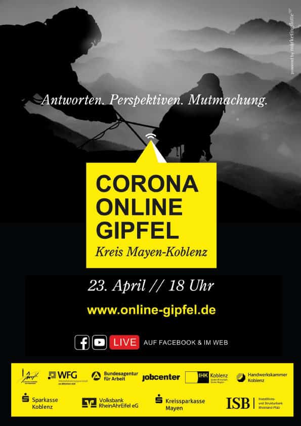 Plakat Corona-Online-Gipfel
